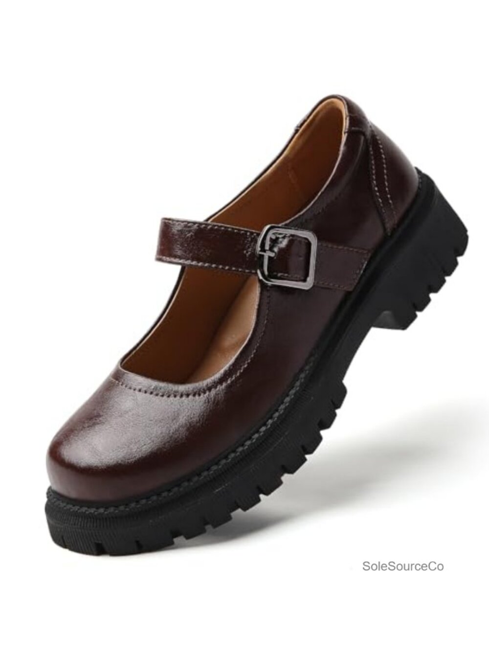 Platform Oxford Flats for Women Non Slip Mary Jane Shoes Memory Foam